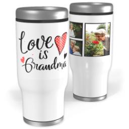 Thumbnail for Stainless Steel Tumbler, 14oz with Grandma Hearts design 1