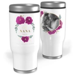 Thumbnail for Stainless Steel Tumbler, 14oz with Heavenly Flowers Nana design 1