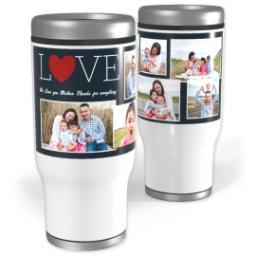 Thumbnail for Stainless Steel Tumbler, 14oz with Love Collage design 1