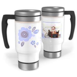 Thumbnail for 14oz Stainless Steel Travel Photo Mug with Paper White Flowers design 1