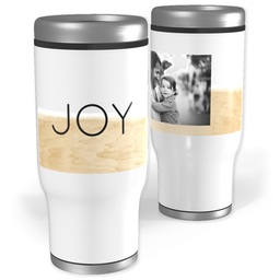 Stainless Steel Tumbler, 14oz with Pure Joy design