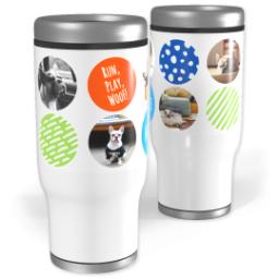 Thumbnail for Stainless Steel Tumbler, 14oz with Ring Around The Puppy design 1