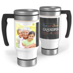 Thumbnail for 14oz Stainless Steel Travel Photo Mug with Rise and Shine Grandma design 1