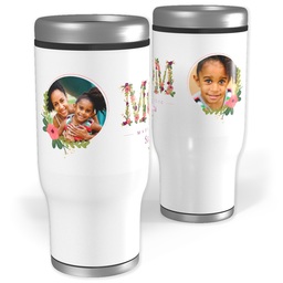 Stainless Steel Tumbler, 14oz with Say It With Flowers design