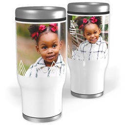 Stainless Steel Tumbler, 14oz with Triangle Details design