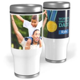 Thumbnail for Stainless Steel Tumbler, 14oz with Winning Dad design 1