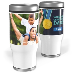 Stainless Steel Tumbler, 14oz with Winning Dad design