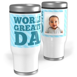 Stainless Steel Tumbler, 14oz with World's Greatest Dad design