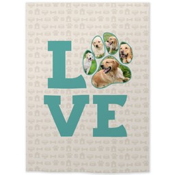 26x36 Indoor/Outdoor Wall Tapestry with Paw Love design